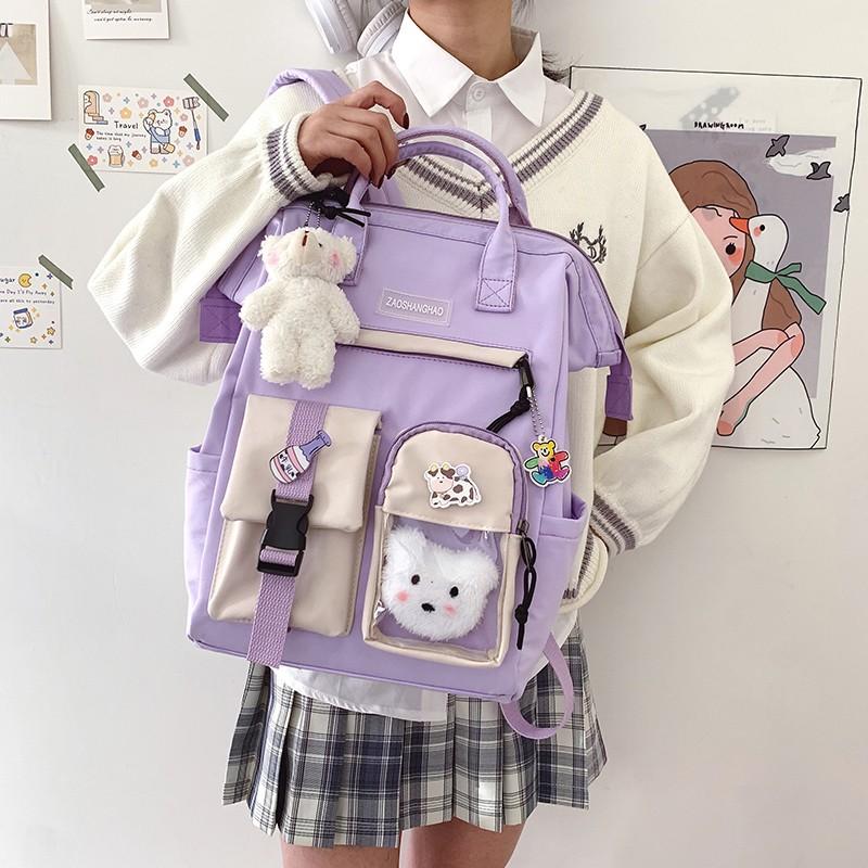 Buy Preppy Purple Backpack Women 