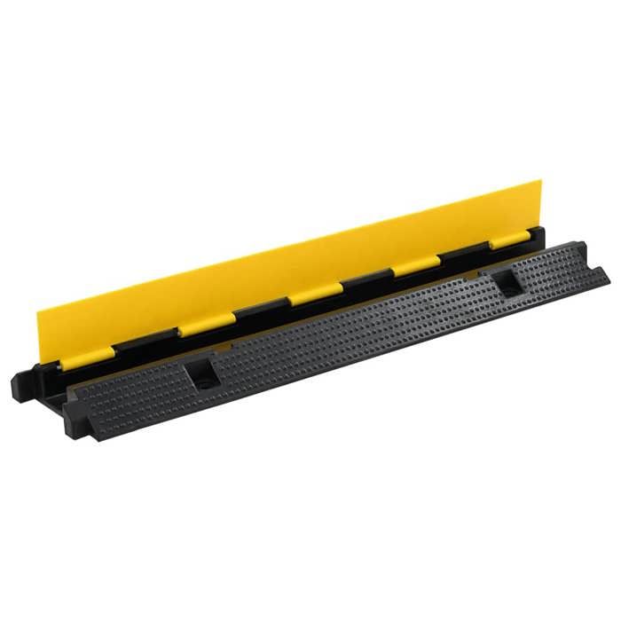 VidaXL Rampe de protection de câble 2 pcs 1 canal caoutchouc 100 cm 142833