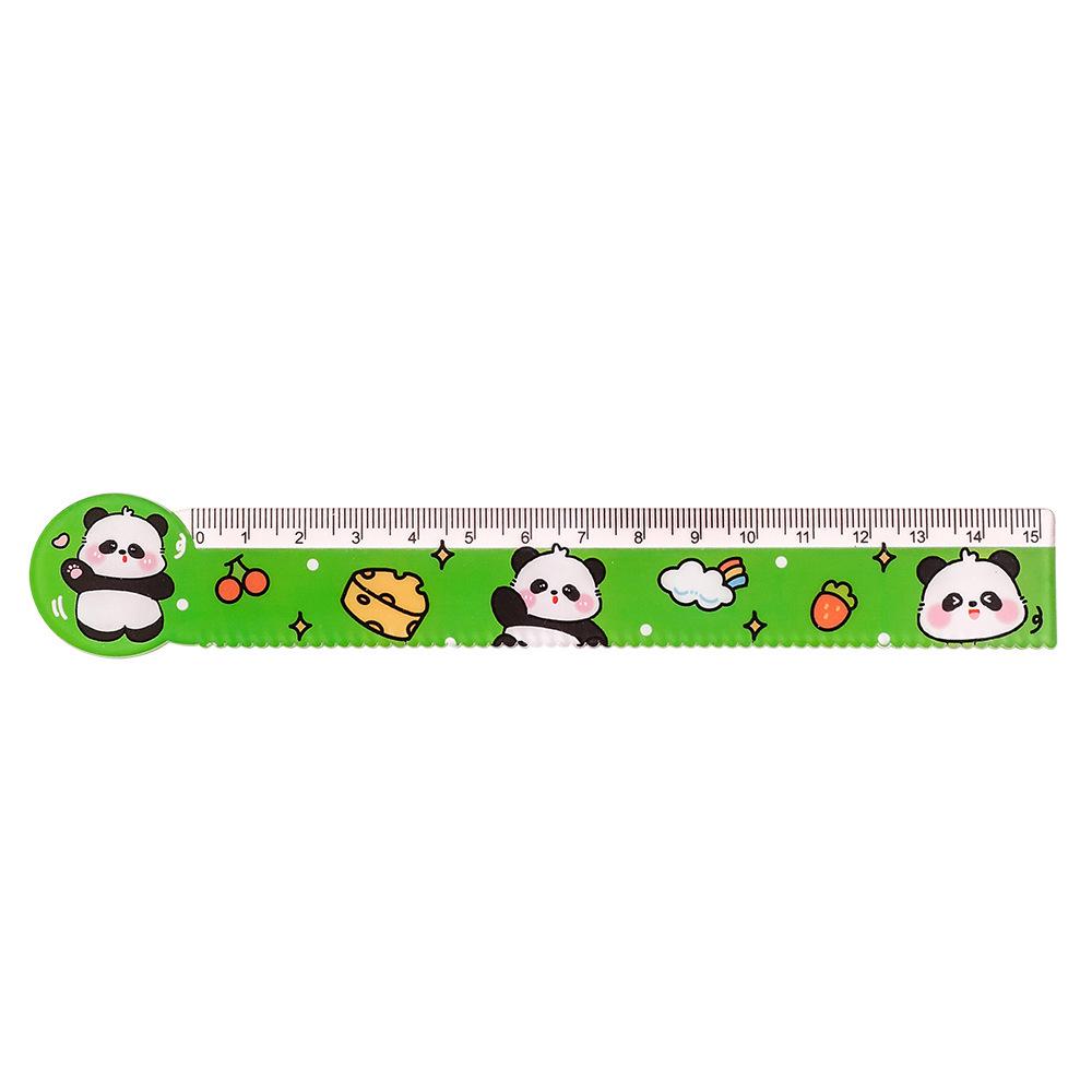 Cute Panda Bookmark Ruler - Cartoon Scale Ruler for Students, Learning Supplies, Stationery, Prize