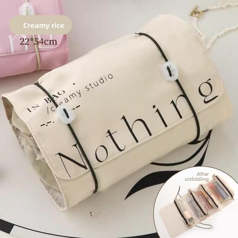 Travel Makeup Organizer With Foldable Design And Detachable Compartments For Portable Use