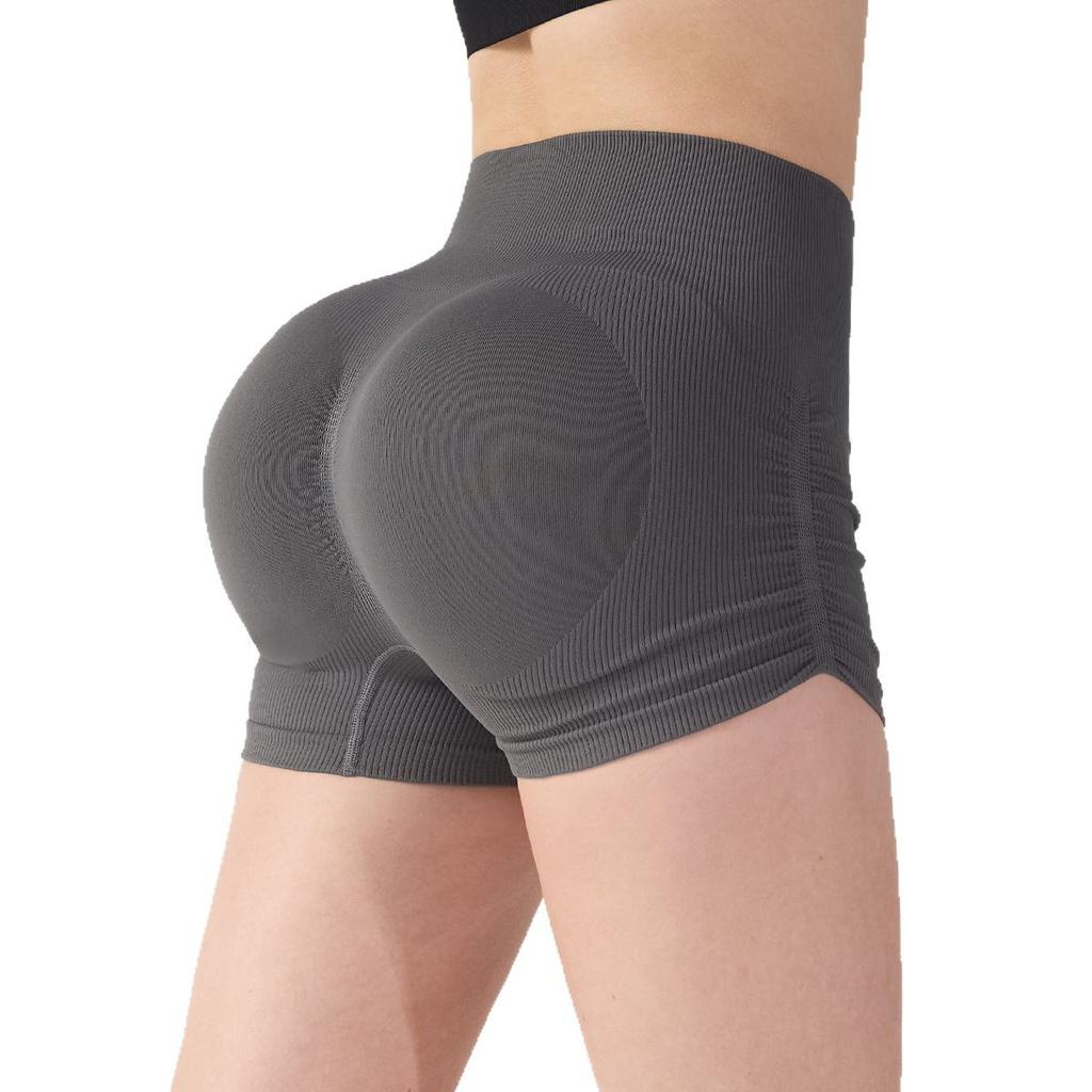 Sports Shorts Pleated High Waist Hip Lift Yoga Pants Short Women's Breathable Fitness Thin Summer Outdoor Running Cycling Shorts