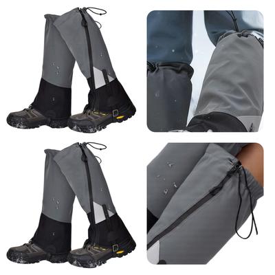 2pcs Hiking Leg Gaiter Waterproof Winter Tourist Snow Foot Cover Thermal Snow Cover for Camping Trekking Climbing