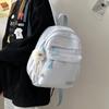 Leisure campus solid color high school student schoolbag new small fresh nylon travel backpack outside