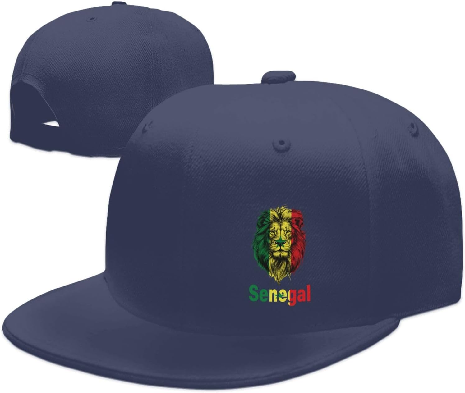 

Senegal Lion Flag Print Cotton Baseball Cap Adjustable Hip Hop Snapback Hat Casual Unisex One Size