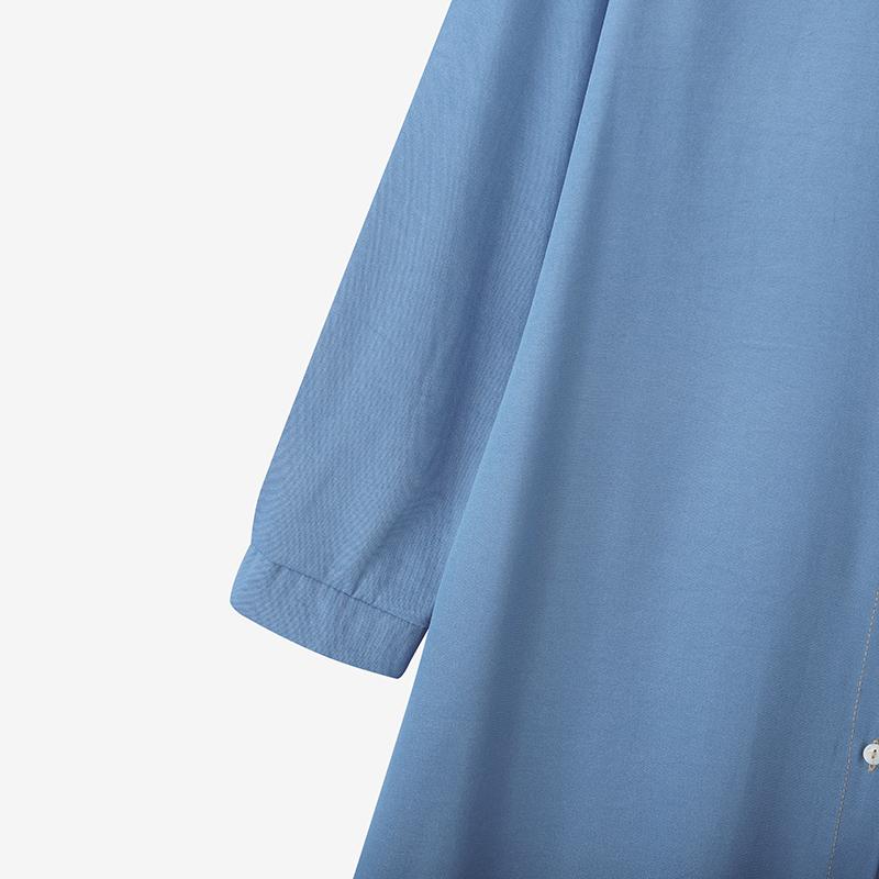 ZANZEA Women Casual Turn Down Collar Loose Long Sleeve Shirt Dress