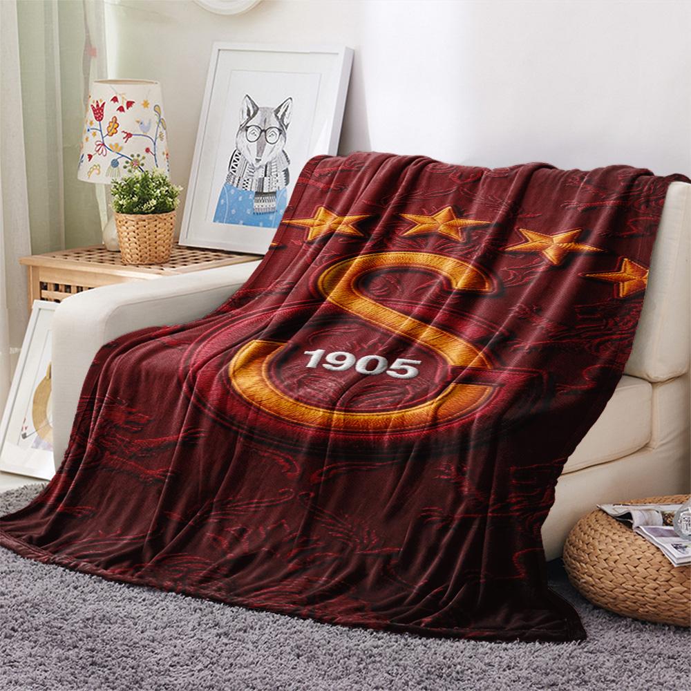 1PC Galatasaray S Patterned Flannel Blanket Suitable For All Seasons for Home Decor Warmth and Comfort Gifts Holiday Present