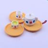 Model Dollhouse Miniature Teapot Cups Set Kettle Simulation Teapot Model  Dollhouse Accessories