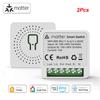 Matter WiFi Smart Switch 16A Smart Home Light Switch Relay Module Voice Control Work with Alexa Google Homekit Smartthings Tuya