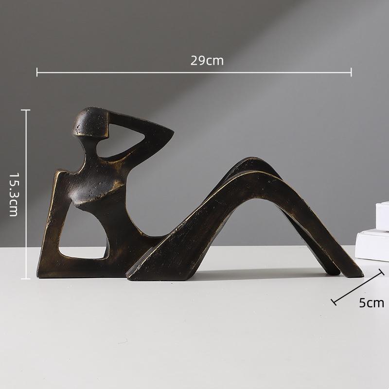 Resin Handicrafts Realistic Figure Sculpture Abstract Girl Yoga Figurine Decorative Figurines Home Decoration Accessories