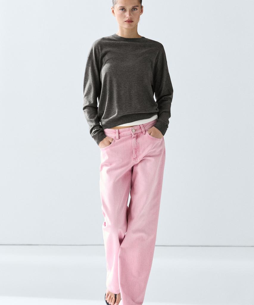 Masimodutti Wool Blend Fine Knit Sweater
