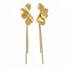 Floral Tassel Earrings Minimalist Luxury Ear Jewelry