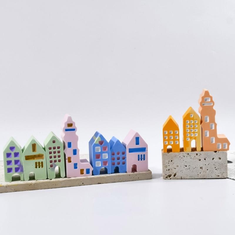 Sturdy Silicone Hollow House Adornment Mold Perfect For Crafting Delicate European Style Hollow House Decorations