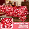 Valentine's Day Themed Party Red Love Disposable PE Tablecloth Decoration Supplies