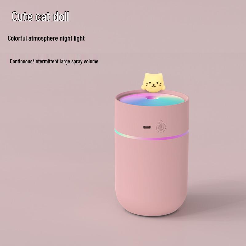 Portable Mini Pet-Themed Humidifier & Aroma Diffuser - Large Mist for Home and Desktop Use