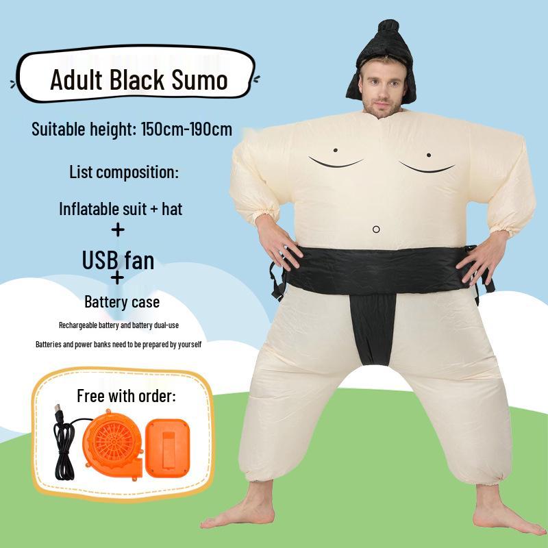 Inflatable Sumo Costume - Halloween Festival Prank for Large Adults