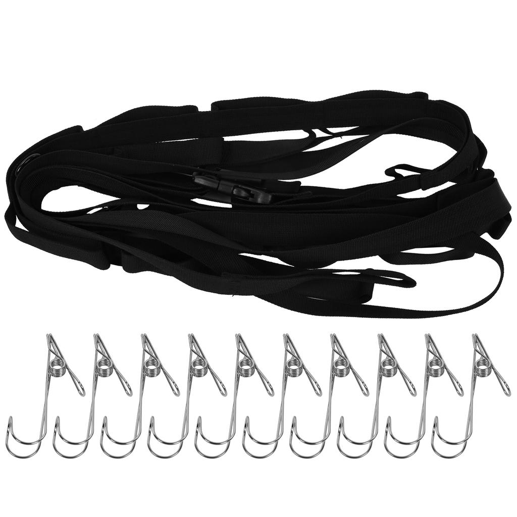 Camping 19Pcs Separated Loops Hanger Adjustable Picnic Storage Lanyard Strap With Clips