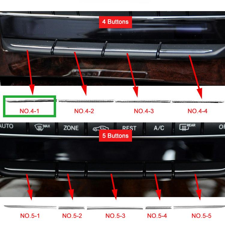 

Салон автомобиля, кнопки кондиционера, декоративная отделка, аксессуары для Mercedes Benz E Class W212 09-15 Light Light