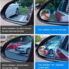 2pcs 360 Degree Adjustable Blind Spot Mirror Round Frame Wide Angle Mirror  Road Visibility