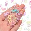 100-200Pcs Candy Color Acrylic Beads Charm Round Bow Mixed Color Small Pearl Beads DIY Crafts Nail Art Hairpins Jewelry Ornament