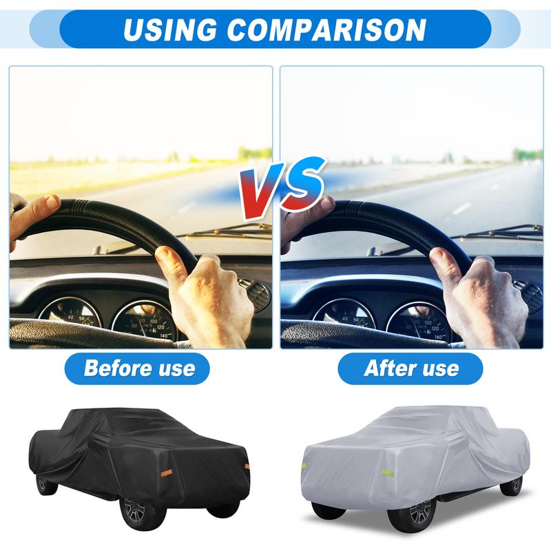 Motoforti Waterproof Car Cover for Ford F150 Crew Cab All-Weather Protection Agat Rain, Sun, Snow Full Exterior Cover