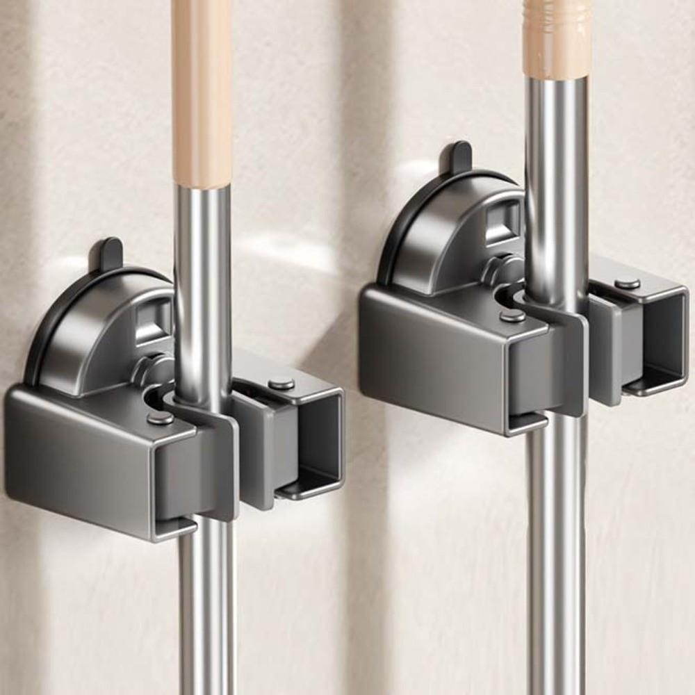 Self-Adhesive Bathroom Mop Hook Broom Wall Storage Hook Suction Cup Mop Holder  Bathroom