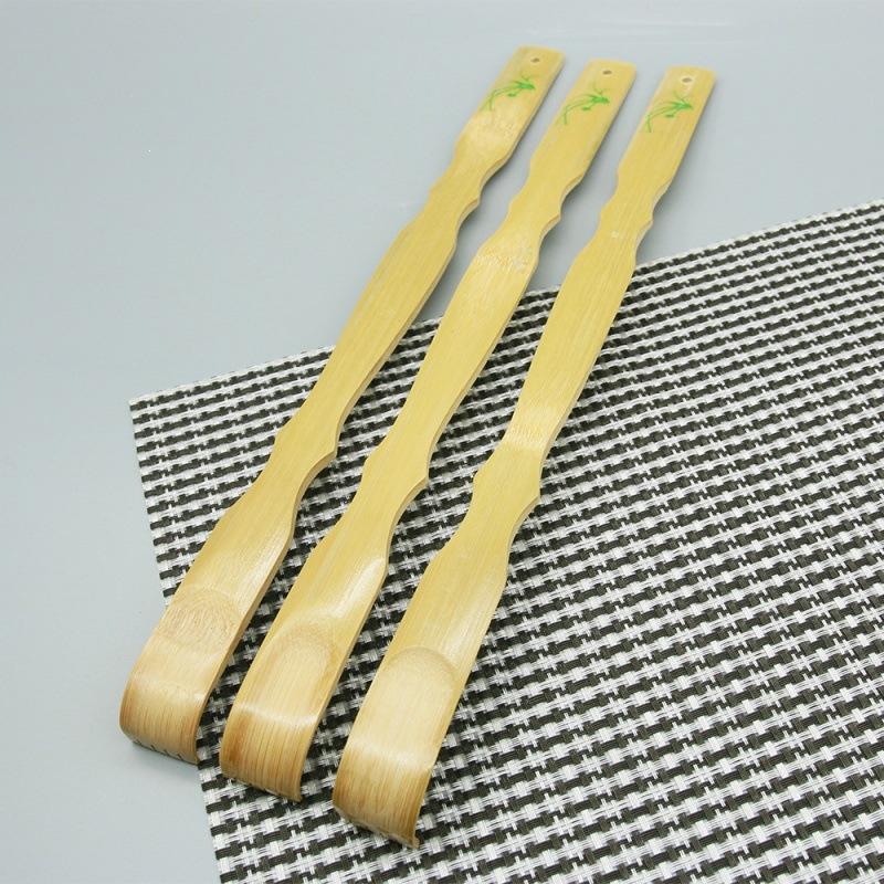 Bamboo Back Scratcher with Handle, Natural Wood Itch Relief Tool, Elderly Care Aid and Home Grooming Accessory
