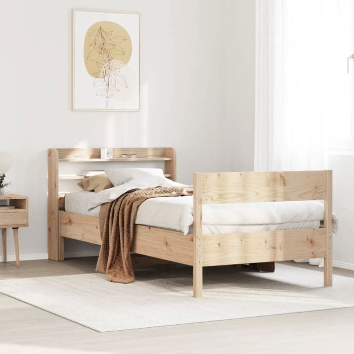 VidaXL Bed Frames Without Mattress 90x190 Cm Solid Pine Wood 3306948