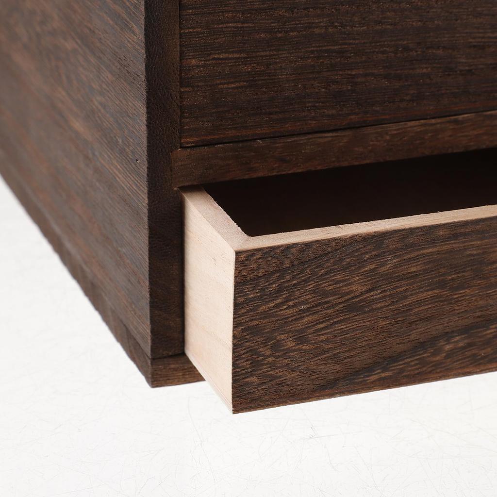 Amosfun Wooden Desktop Drawer Storage Box, 9.4" X 2.4" X 2.4", Small Item Storage, Desktop Organizer, Vintage Design for Jewelry and Crafts