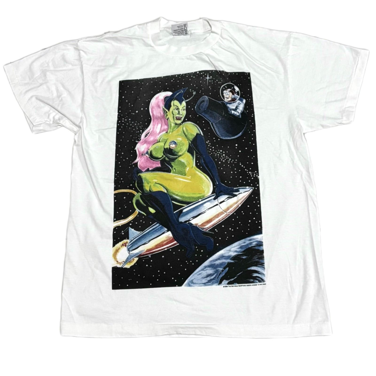 1994 Butthole Surfers Vintage Coop Pinup Space Girl 90s Band XL T-Shirt REPRINT XXXXL