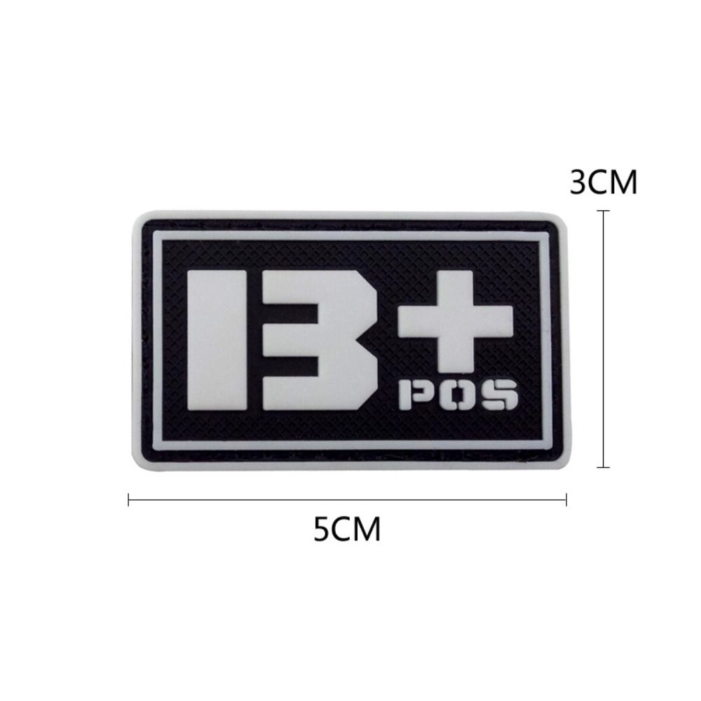 PVC Glue Stamp Blood Type Magic Sticker Embroidered Patch Emergency Armband  Helmet Decoration