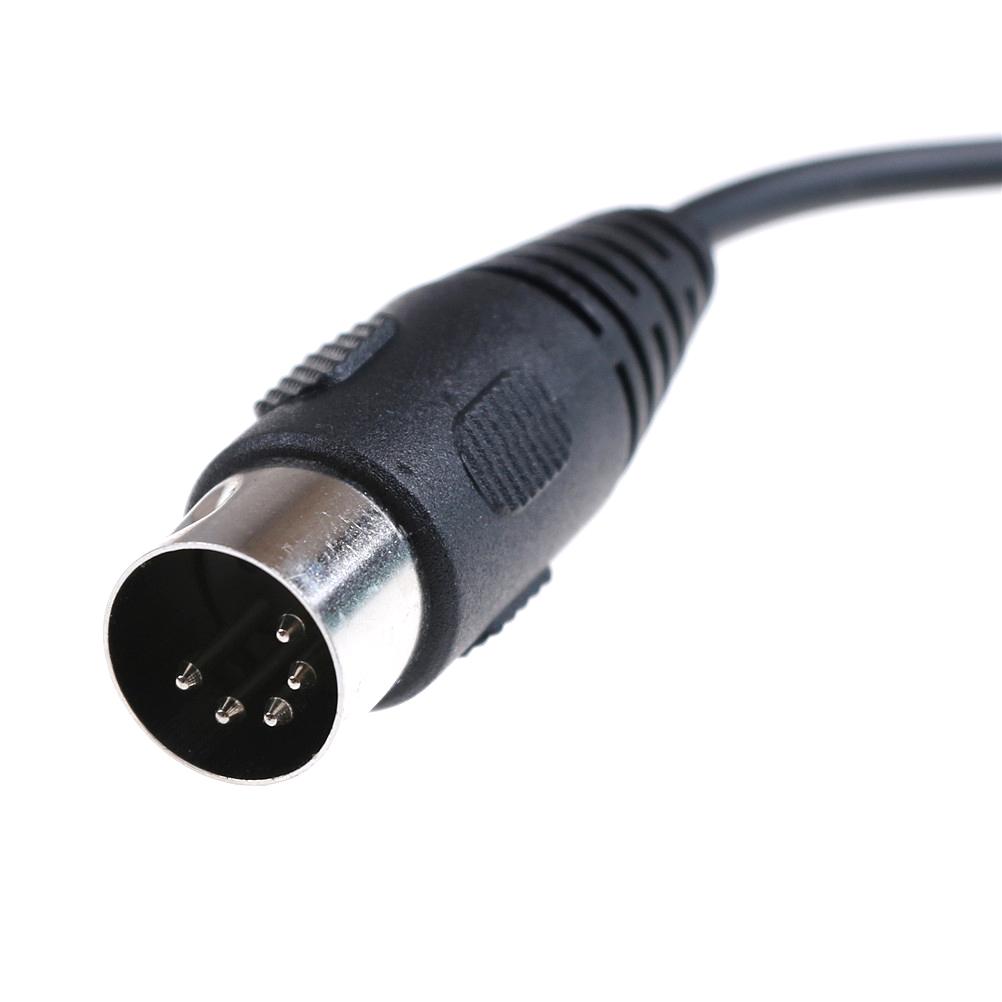 1x DIN 5 Pin Din MIDI Male Plug To 3.5mm Male Stereo Jack Audio Cable 50cm Long