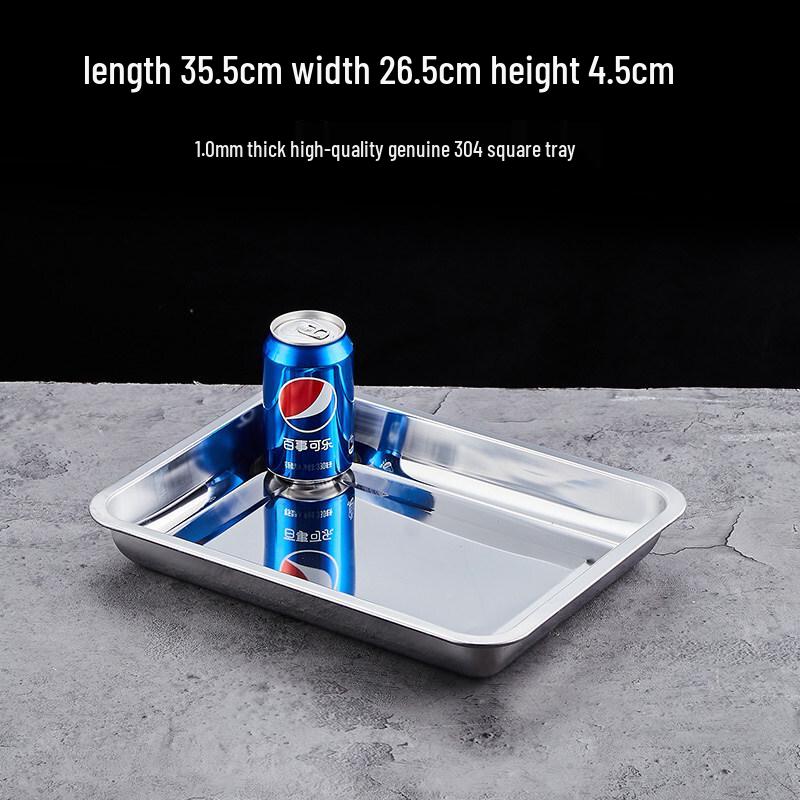 304 Stainless Steel Rectangular Tray