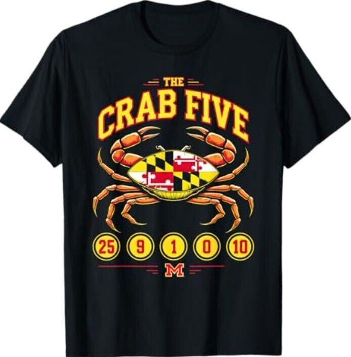 The Crab Five Crab Flag Maryland T-Shirt Unisex T-Shirt XXXL
