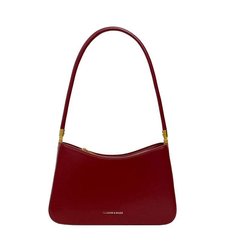 IELGY French Niche Simple Retro Dumpling Bag Trendy Armpit Order Shoulder Baguette Bag