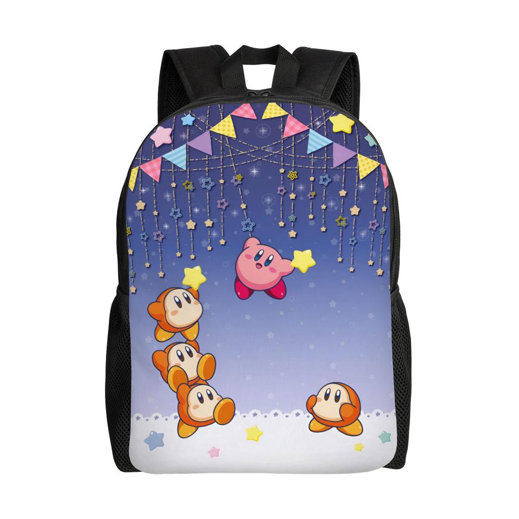 K-Kirbys Laptop-Rucksack Damen Herren Mode Buchtasche für College Schule Studenten Cartoon Tasche