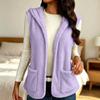 Gilet Casual da Donna con Cappuccio e Tasche