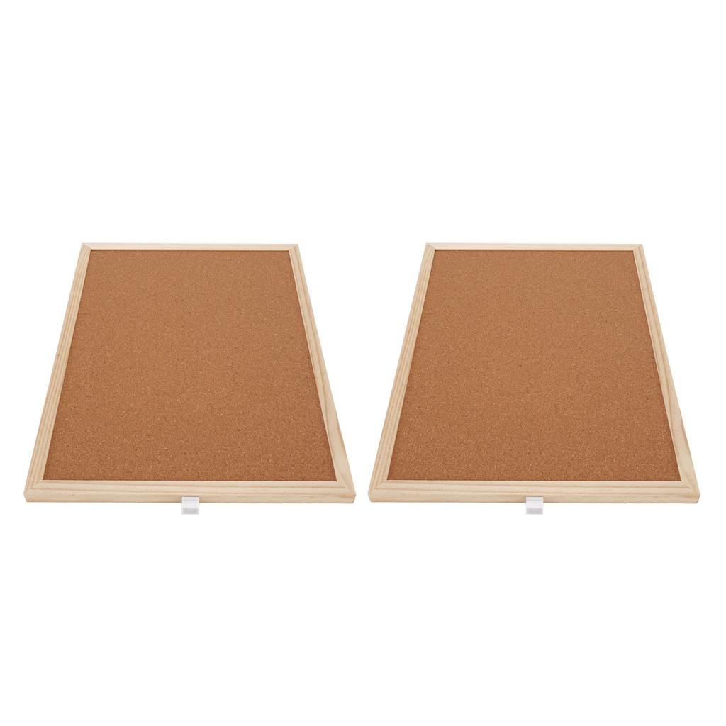 2 Stück Korkplatten 30x40cm mit Holzrahmen Bürowände Dekorative Hänge-Pinnwand Notiz Memo Bulletin
