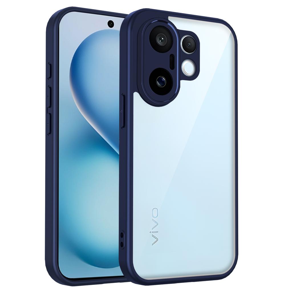 Pouzdro Vivo X200 FE V2503 Pokovený Silikonový Nárazník Nárazuvzdorný Průhledný Zadní Kryt Tvrdé Matné Pouzdro na Telefon pro Vivo X200 FE X200FE V2503