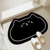Cartoon Cat Diatomaceous Earth Non-Slip Quick-Dry Bath Mat