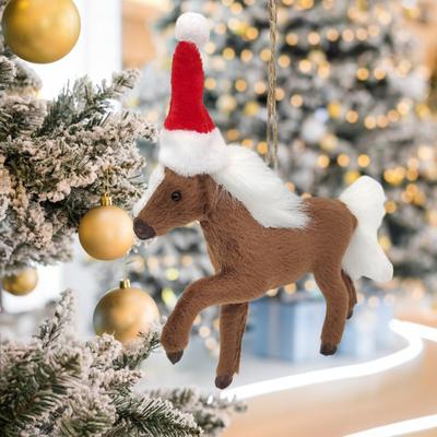 Modèle de poupée de cheval ornemental, joli pendentif de noël, breloques de cheval, ornement suspendu pour arbre de noël, cadeaux de fête