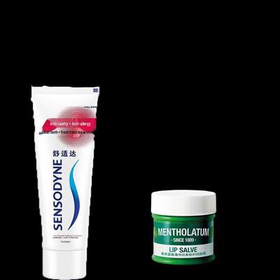 Sensodyne Fresh Tea Toothpaste & Mentholatum Lip Balm Bundle