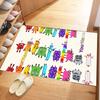 Numberblocks Personalized Name Floor Mat Design for Hallway Living Rooms Foyer Dining Room Antislip Carpet Anime Office Decor Best for Christmas