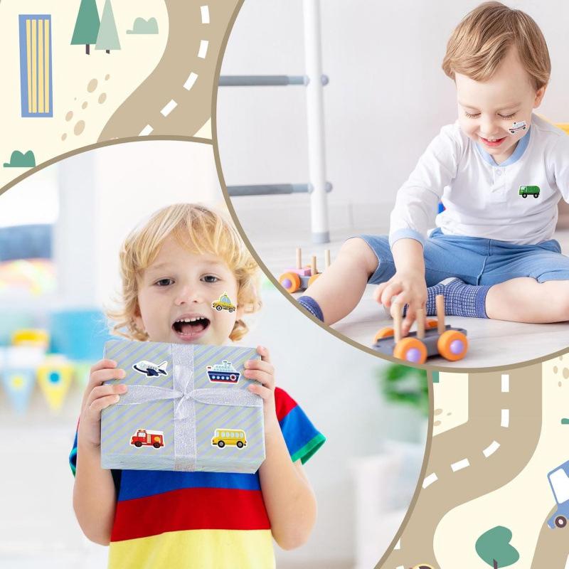 500Pcs Easy Truck Vehicle Stickers Construction Stickers Roll for Kids Vehicle Car Potty Stickers for Home Part Stickers