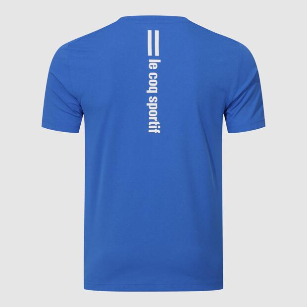LECOQ Men'S Dualflex Regular Fit V-Neck T-Shirt - Blue (Qq111Trs32)