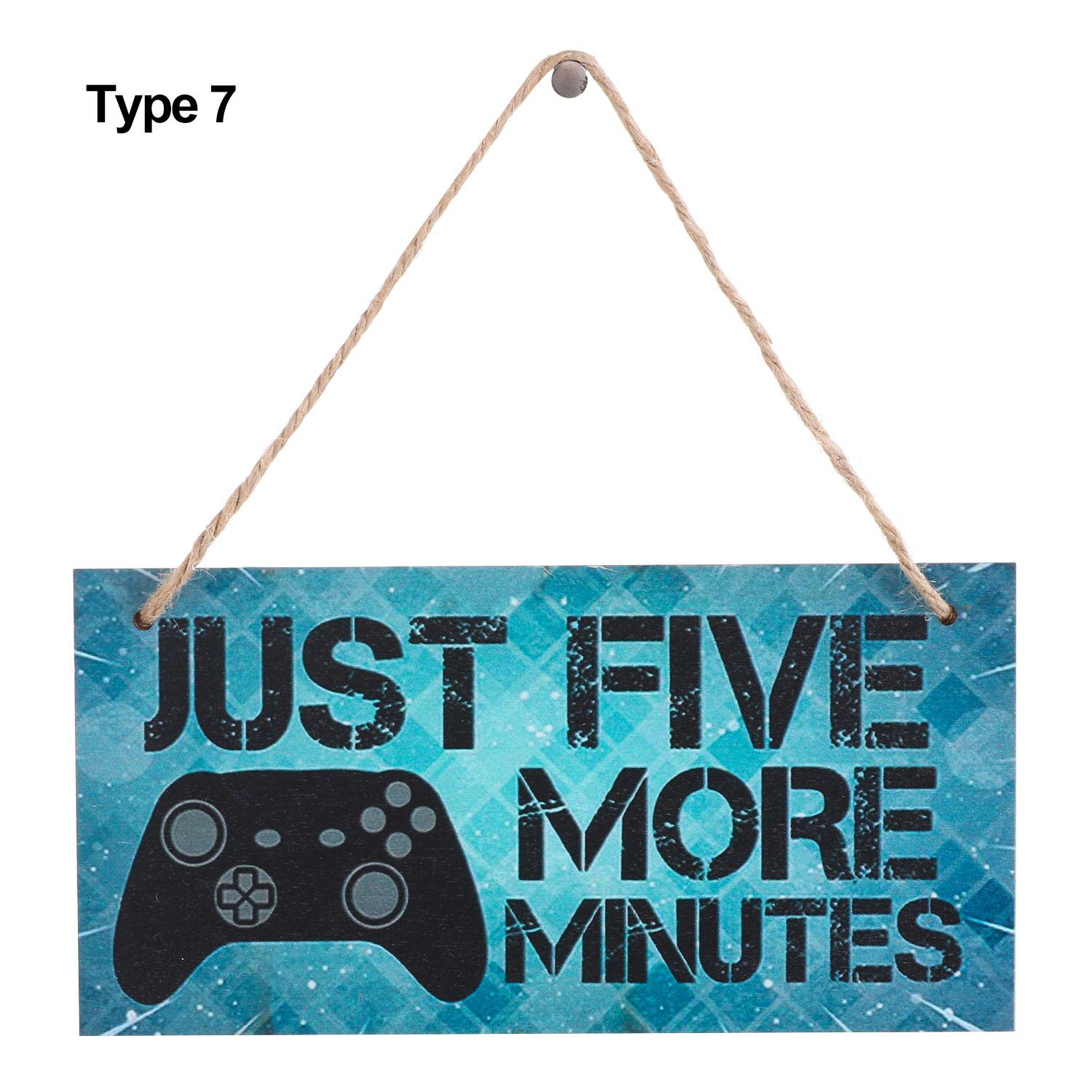 

Decor For Teens, Boys Girls Gaming Room Sign Wood Plaque Hanging Pendant I m Gamer Do Not Disturb type 7