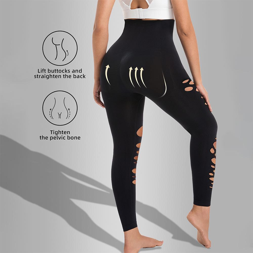 High-Waisted Hollow-Out Yoga Tummy Control & Hip Lifting Women's Fitness Pants