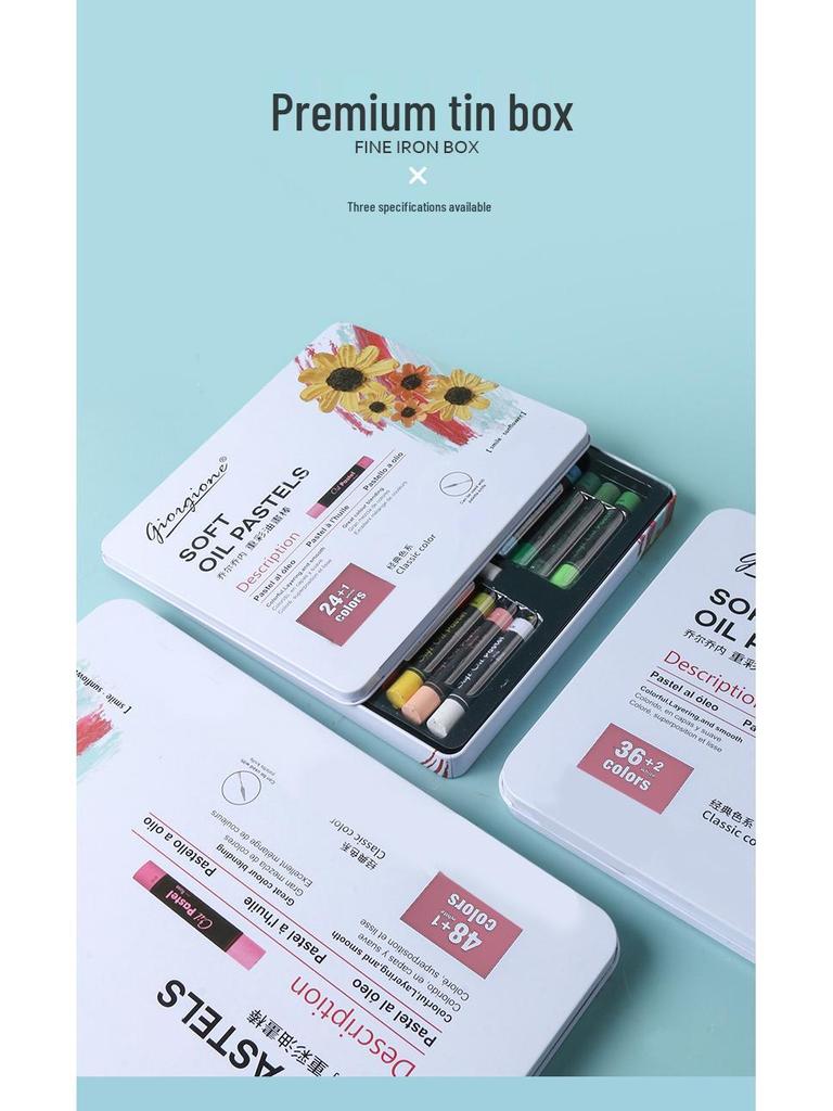 Giorgione 48 Macaron Morandi Ölpastellkreiden Blechset