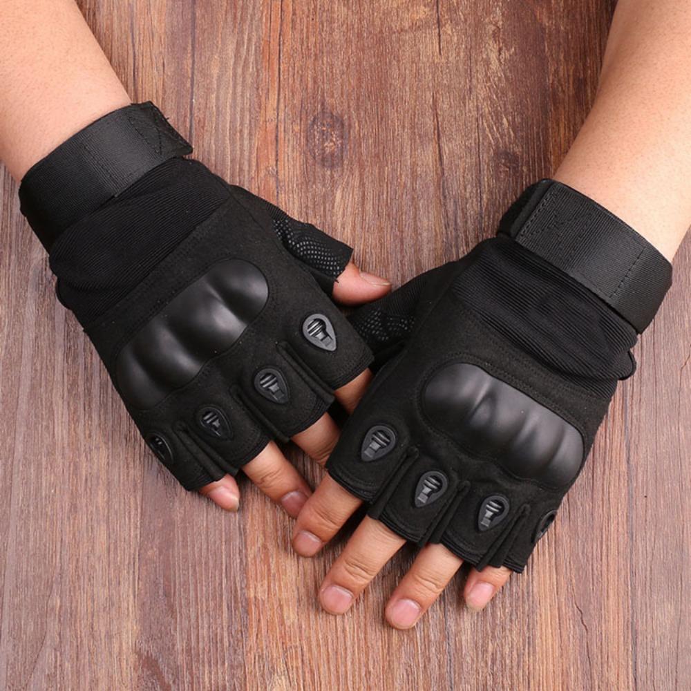 Tactical Gloves Military Fans Field Performance Black British Outdoor Riding Cut-proof Sports Fitness Hard Shell Half Finger Gloves