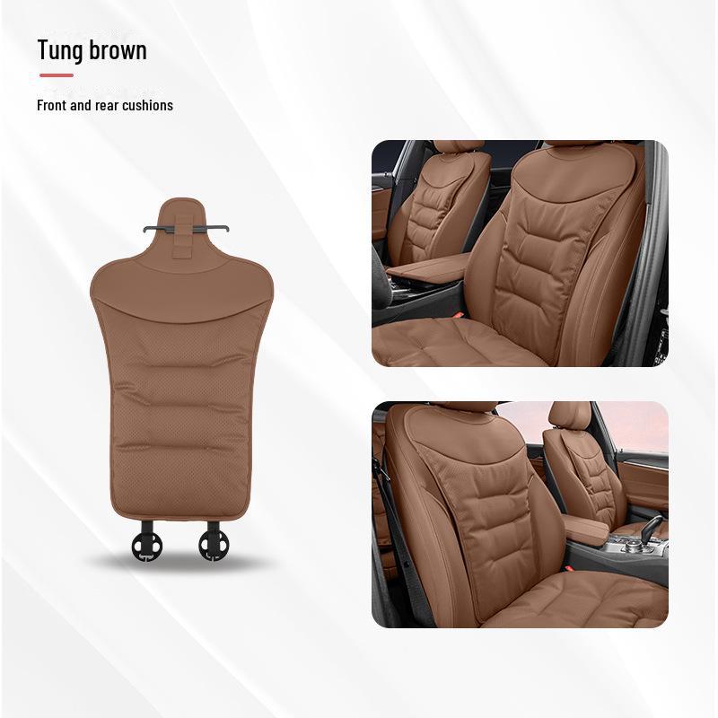 Universal Ventilated Nappa Leather Car Seat Cushions - Four Seasons, Breathable, High-Grade, Perforated Design for All Models.