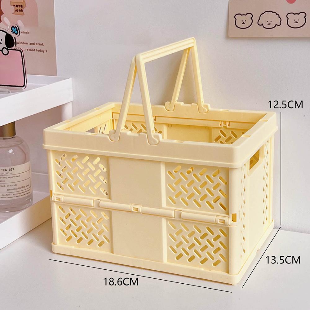 1PC Multifunctional Sundries Foldable Portable Multi-Color Storage Basket Desktop Snack Organizer Basket Storage Box